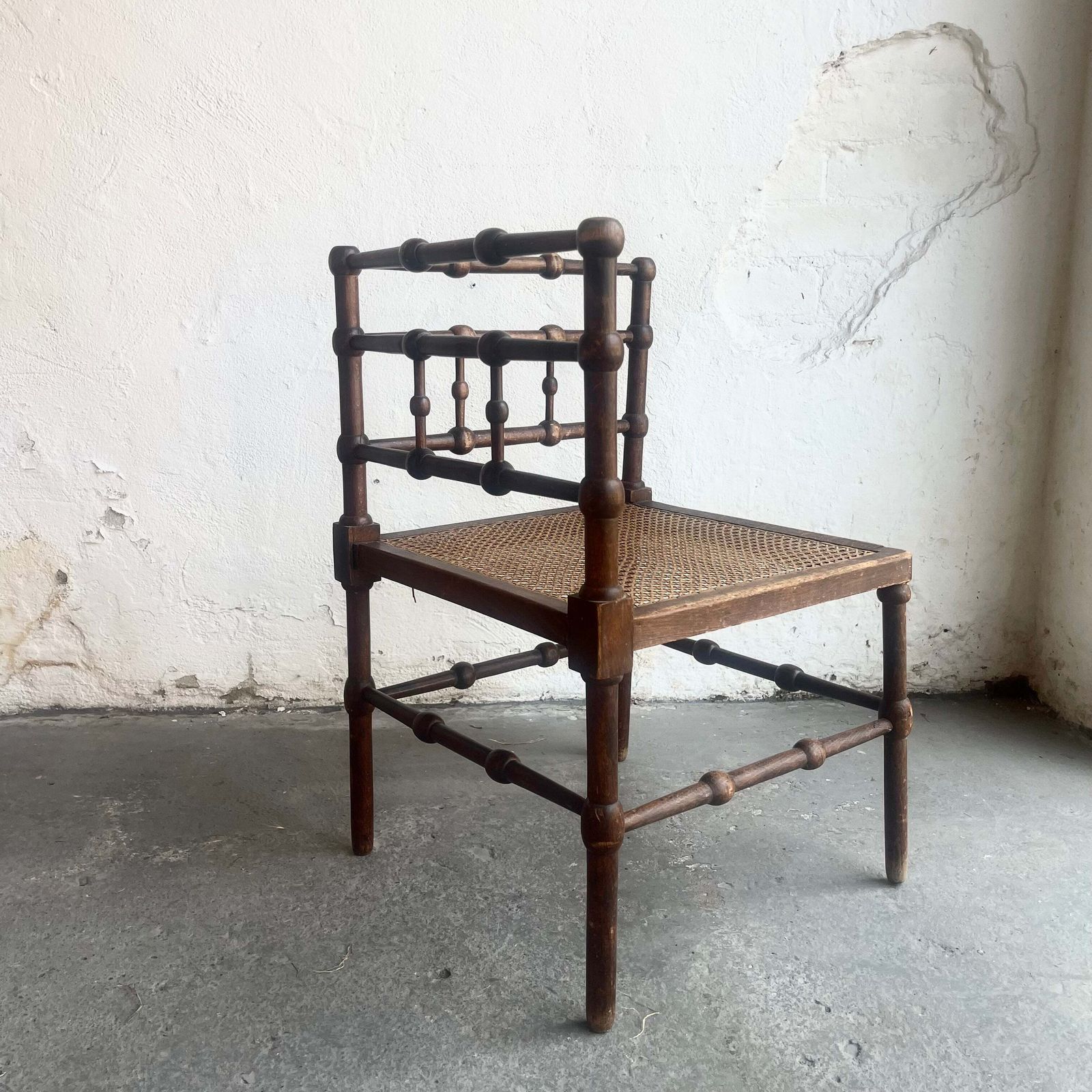 Antique French Bobbin Chair   #1564 photo for sale