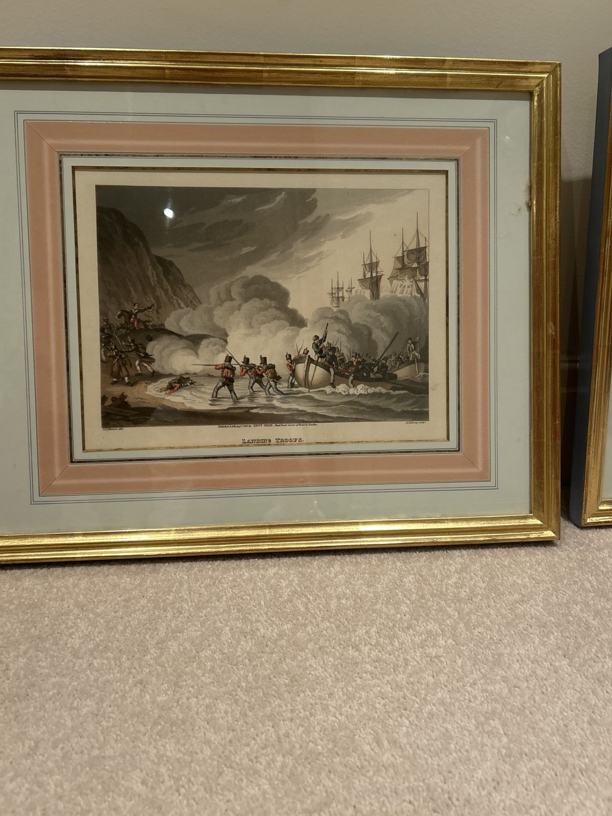 Set Of Four Prints 19 Century Gold Leaf Framed And Mounted photo Art