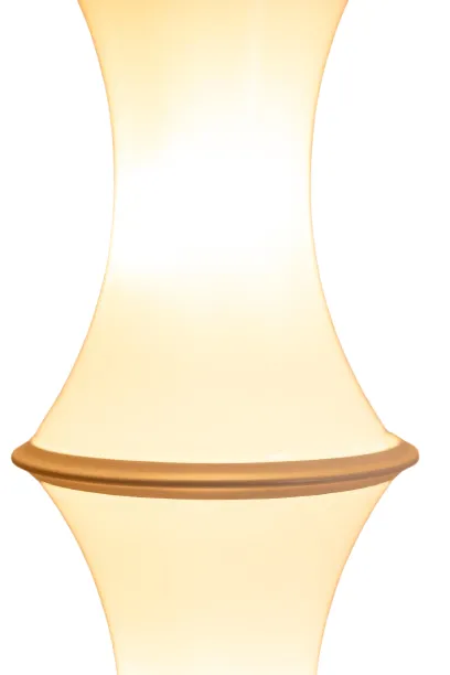 Enrico Tronconi 'Bamboo' Floor Lamp, In White Opal Glass.  From The '70s photo vintage