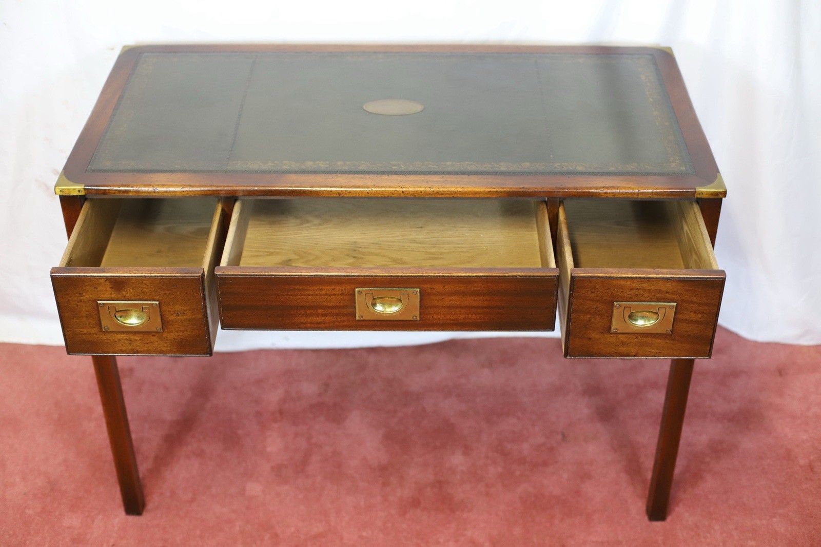 Reprodux Bevan Funnell Lovely Military Campaign Style Writing Desk photo furniture