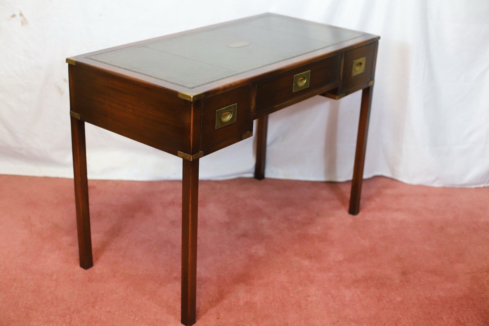 Reprodux Bevan Funnell Lovely Military Campaign Style Writing Desk photo for sale