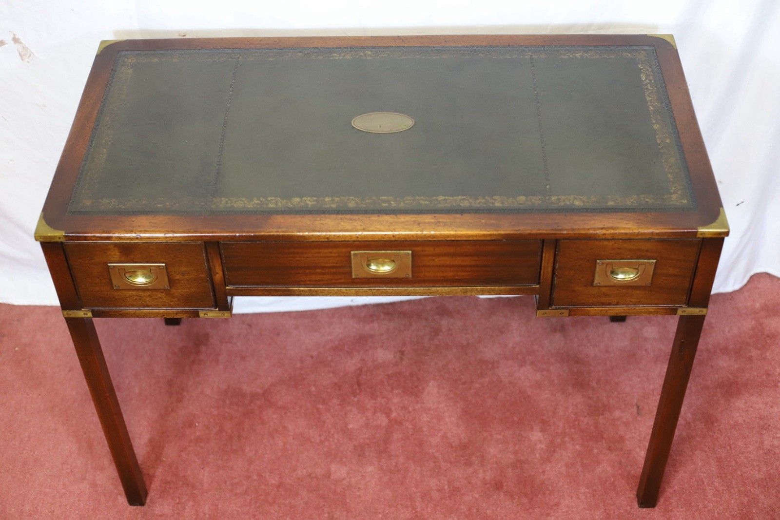 1844.0 Reprodux Bevan Funnell Lovely Military Campaign Style Writing Desk photo