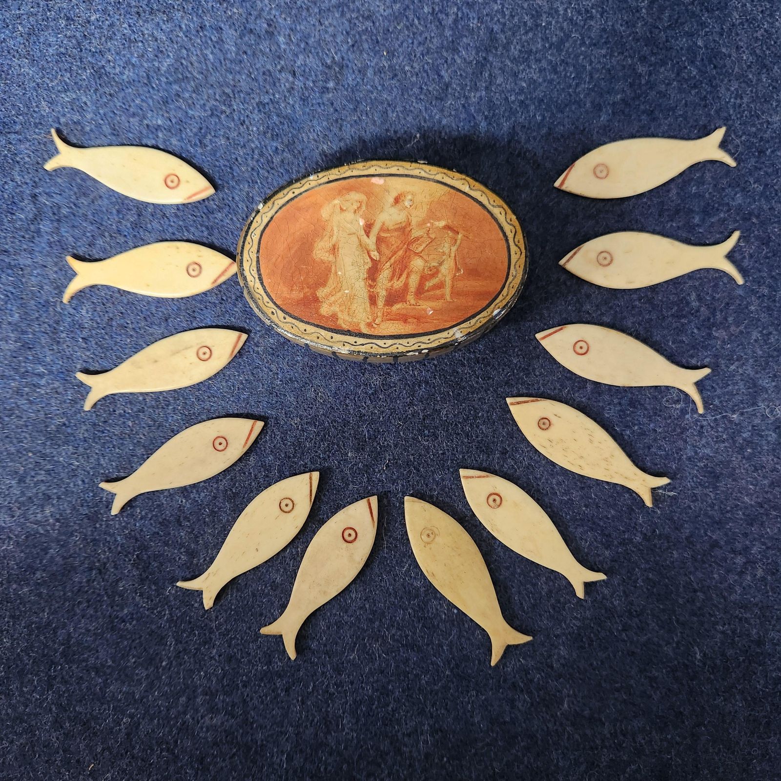 French/Anglo Pow Bone Gaming Counters Circa Late 18th/Early 19th C