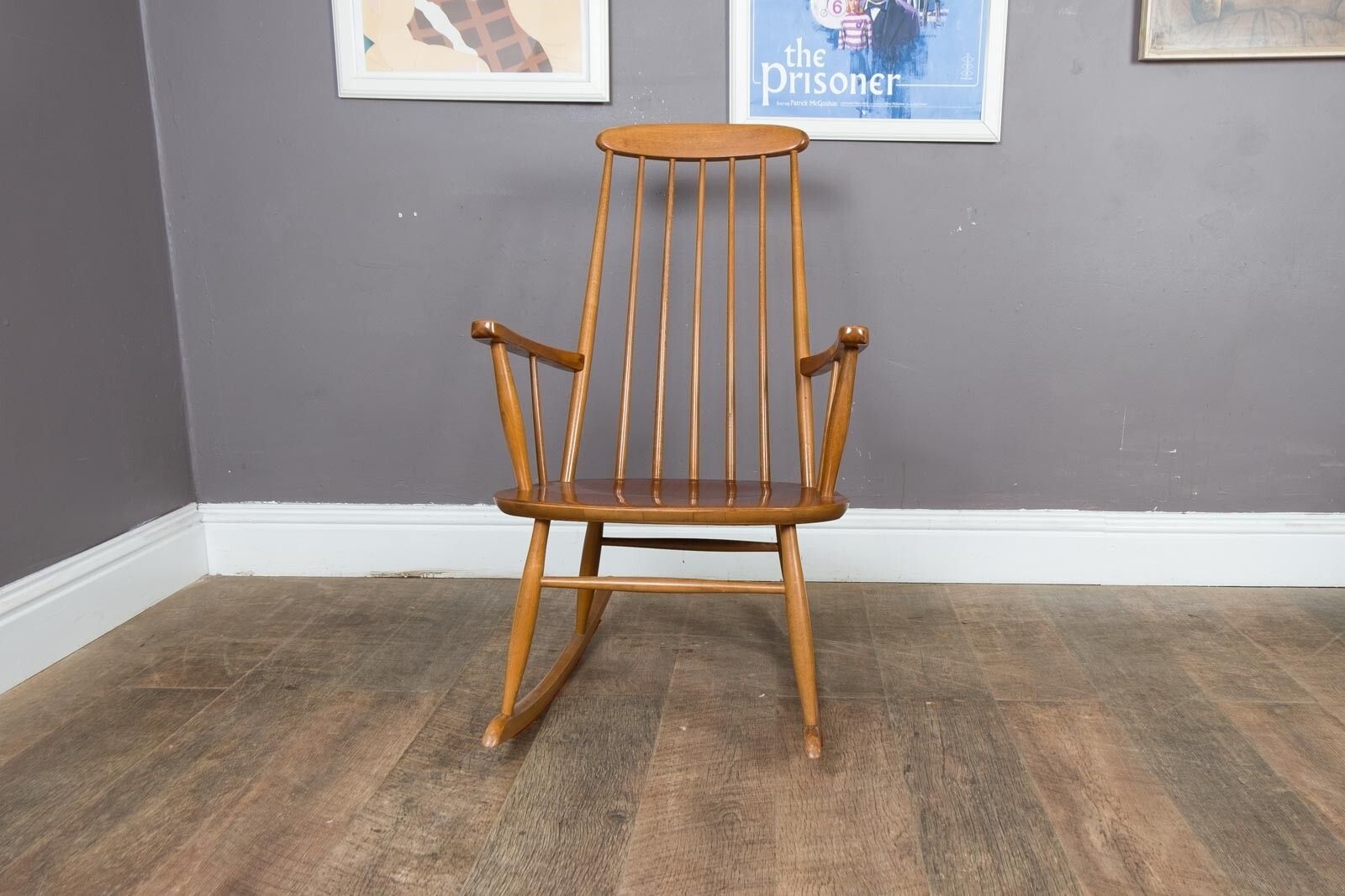 Vintage Retro Mid Century Stoe Danish Style Rocking Chair photo furniture