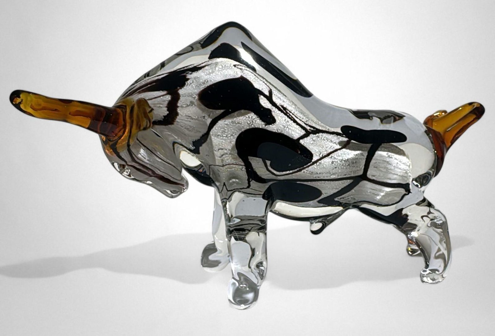 photo furniture Murano Glass Bull Sculpture Sommerso Technique