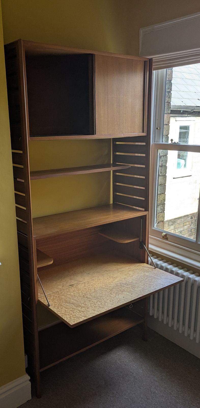 Ladderax Mid Century Modular Shelving Unit With Bureau And Cabinet photo Furniture