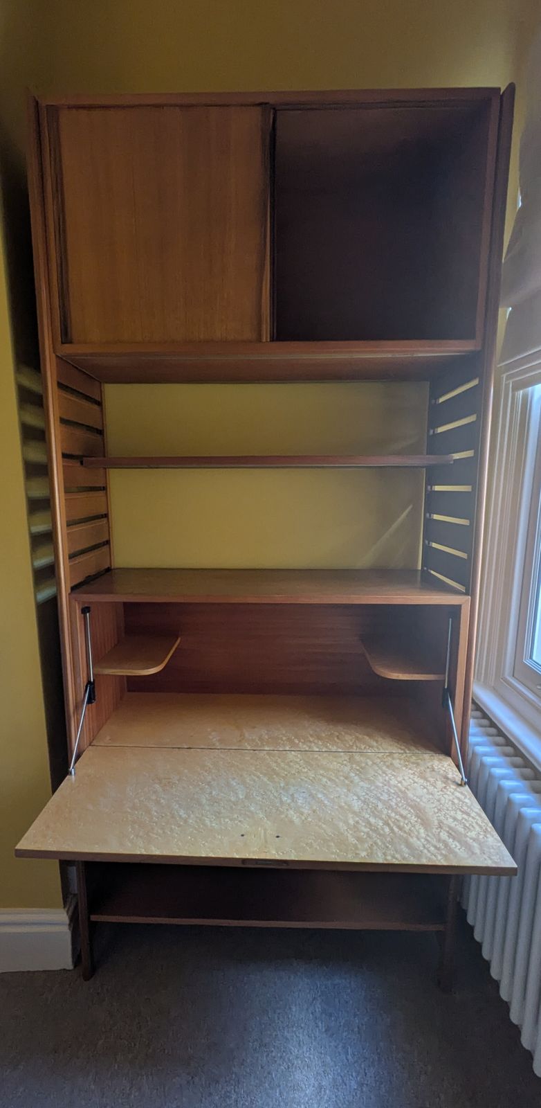 Ladderax Mid Century Modular Shelving Unit With Bureau And Cabinet photo for sale