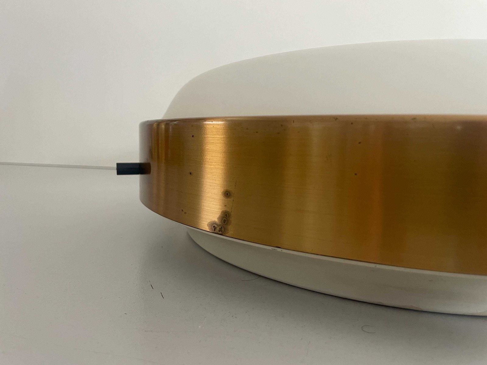 photo furniture Round Glass Flush Mount Light By Oscar Torlasco For Lumi, 1960s, Italy