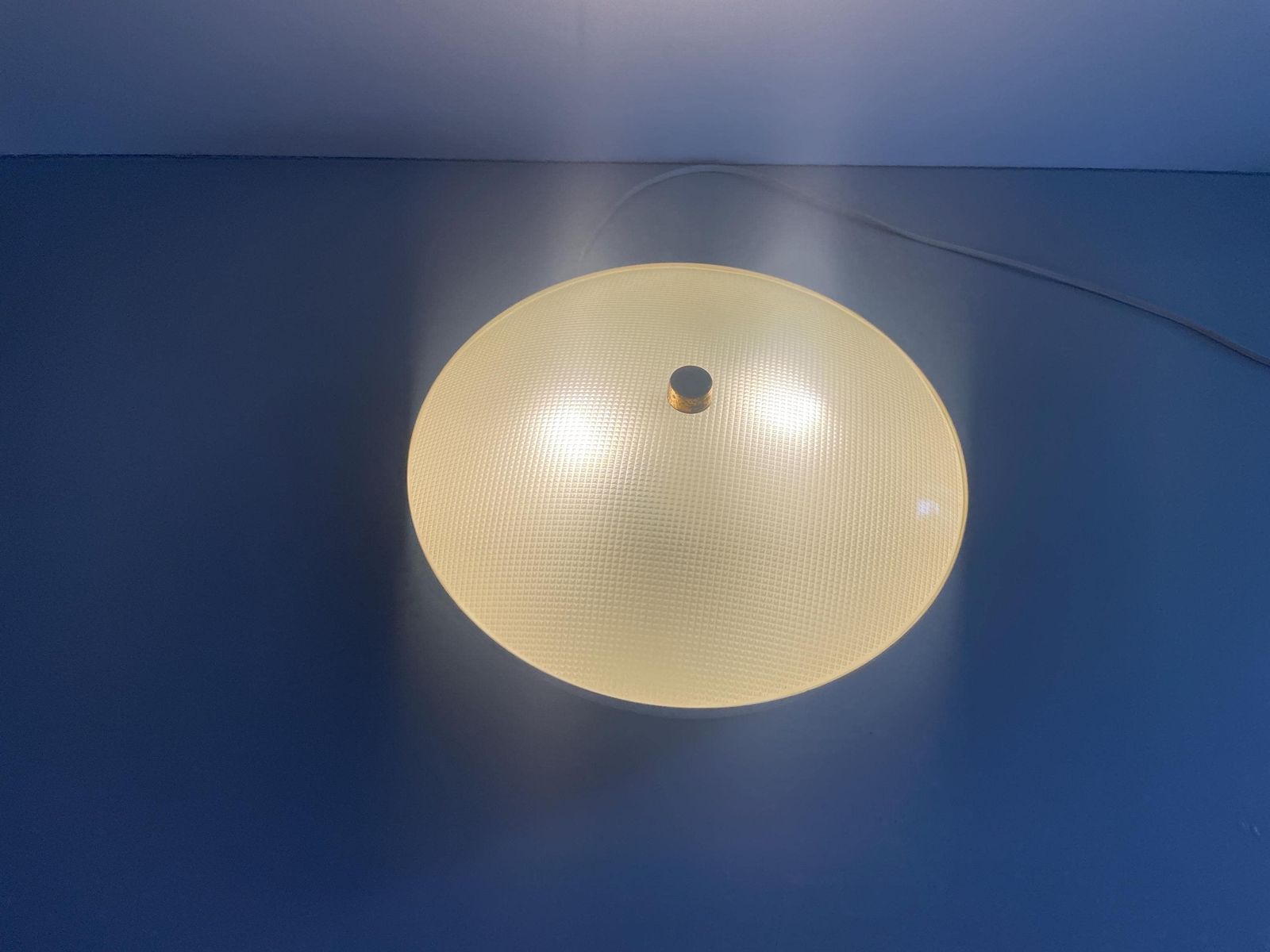 Curved Glass Flush Mount Light By Oscar Torlasco For Lumi, 1950s, Italy photo buy