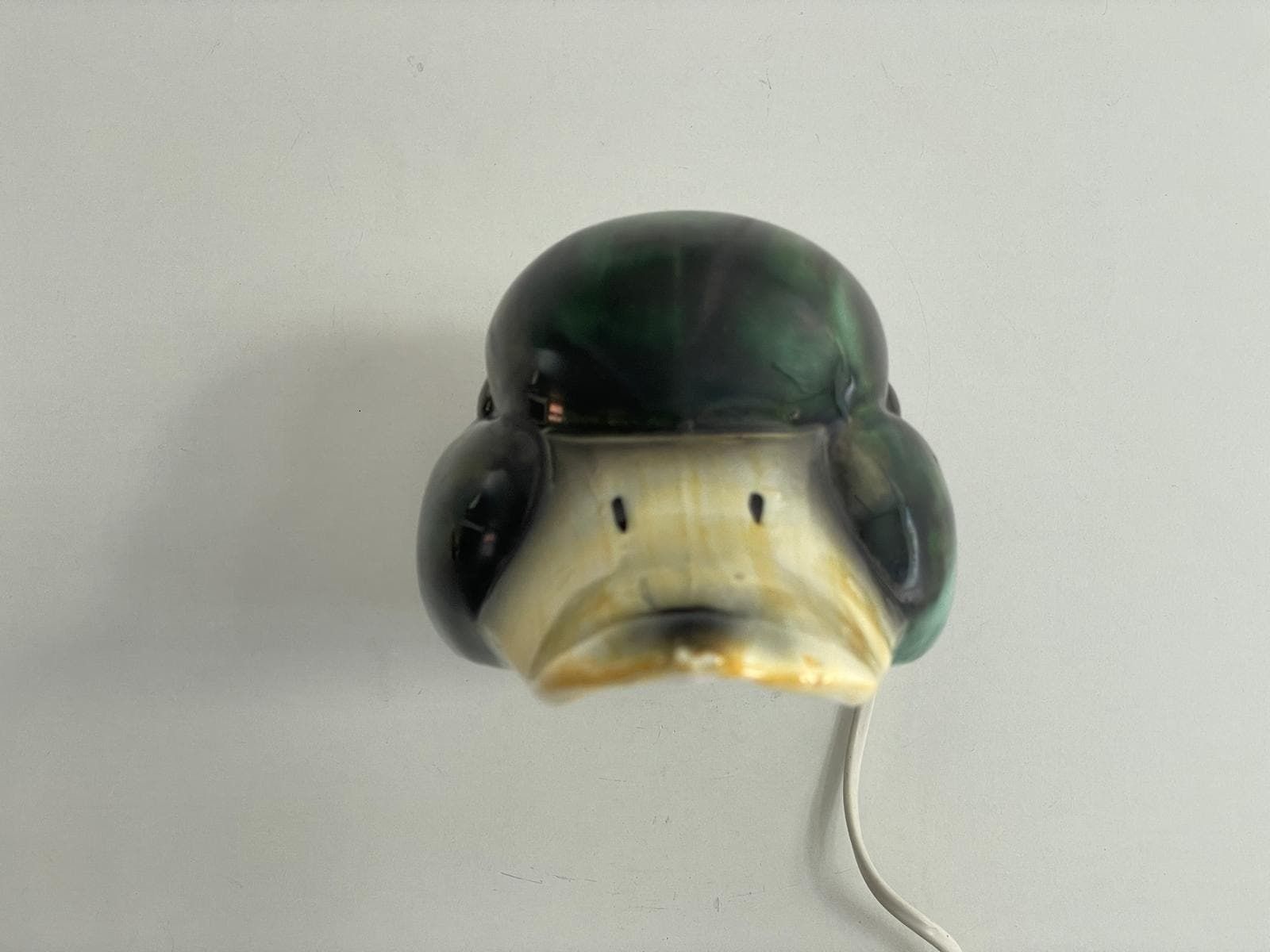 Porcelain Duck Head Shade Pair Of Sconces By Gamla Stan's Lamp Factory, 1970s, Sweden photo vintage