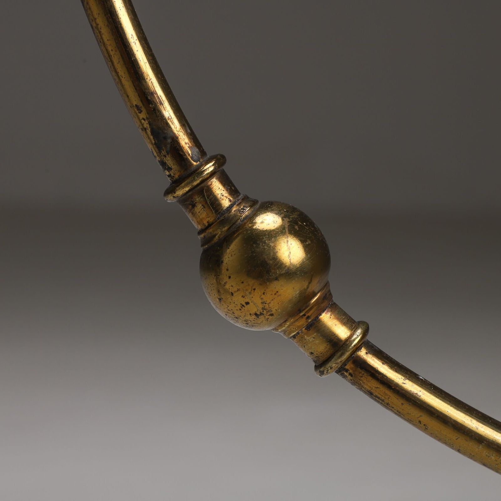 Elegant Brass Two Arm Holophane Electrolier photo vintage