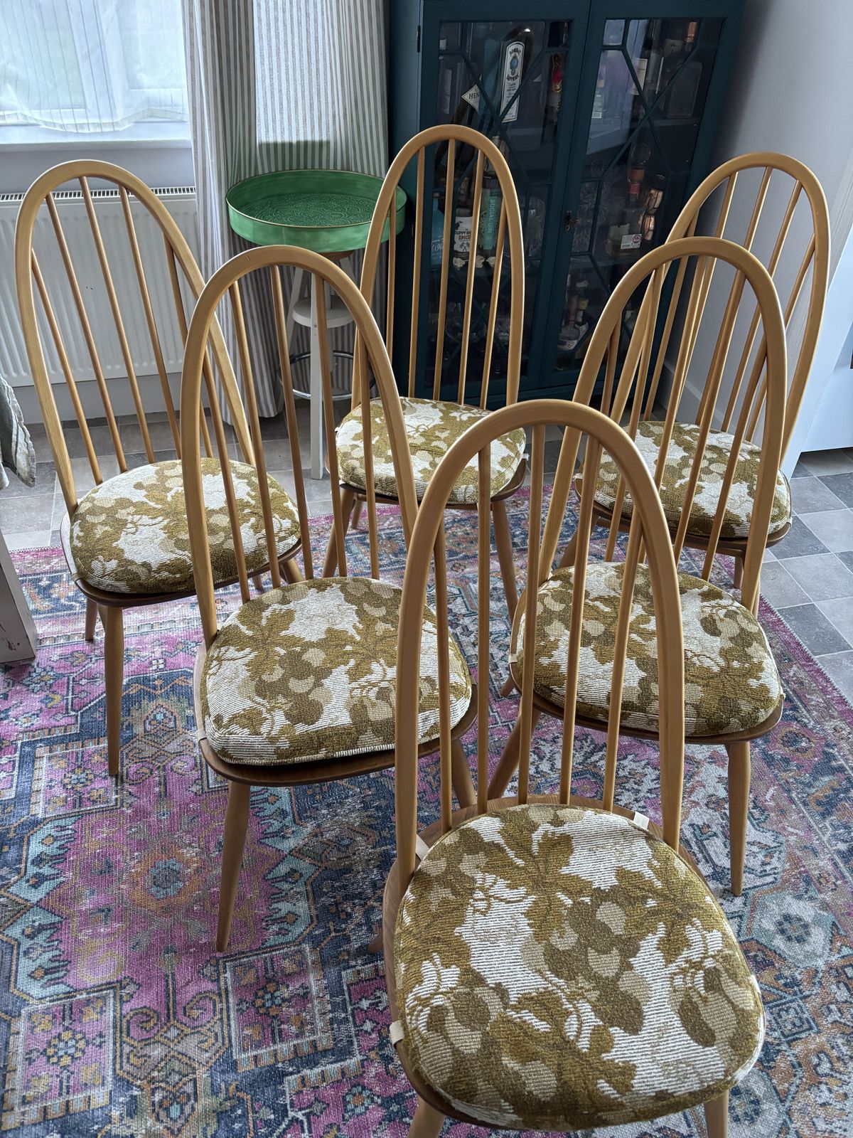 Set Of Six Ercol Windsor Quaker Back Dining Chairs photo furniture