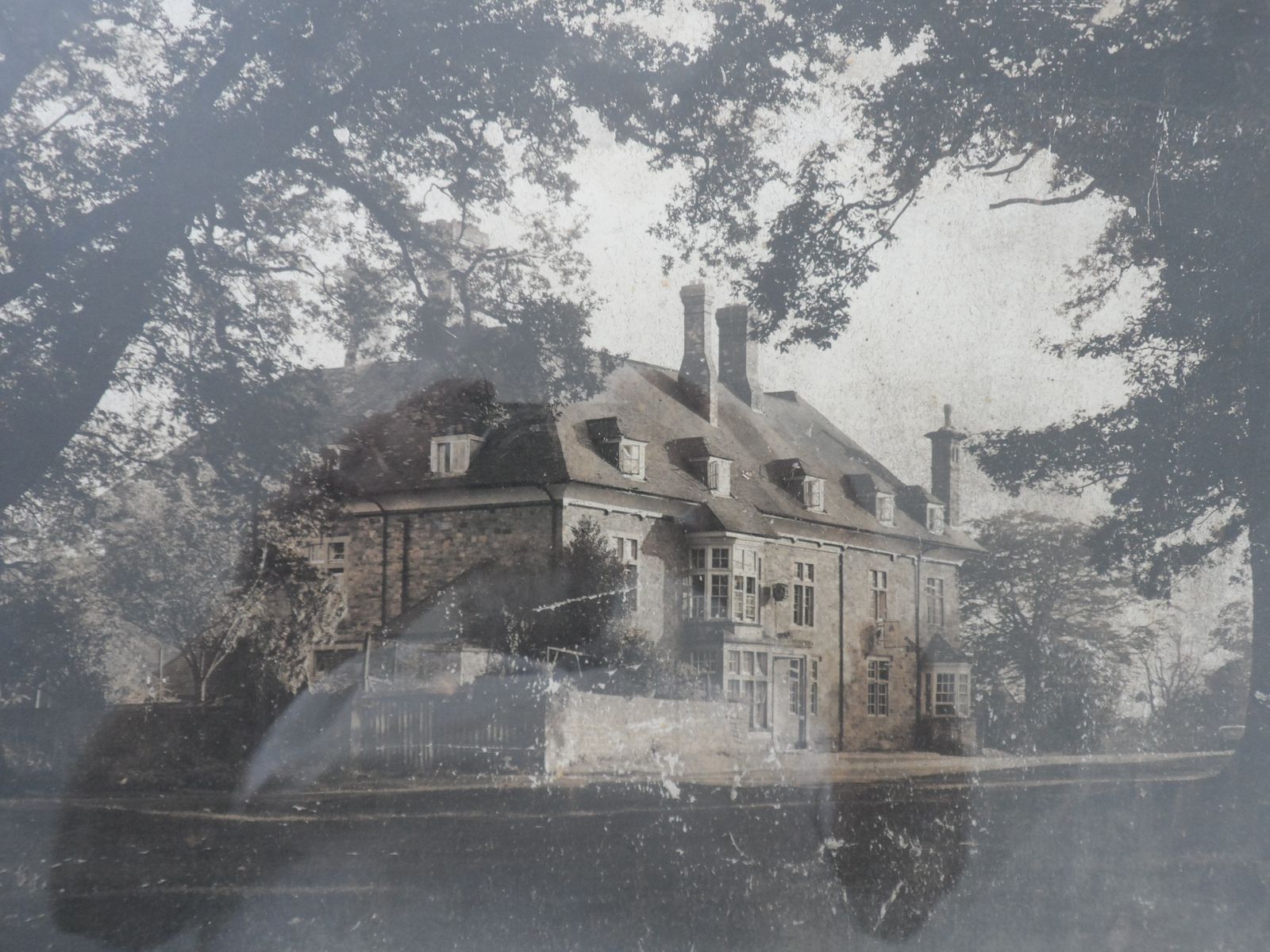 Rare   Victorian Framed Print "Speech House" Forest Of Dean photo Art