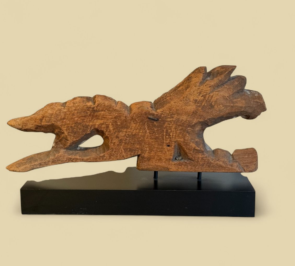 Vintage Hand Carving Of A Horse From South East Asia On Stand photo 500.0