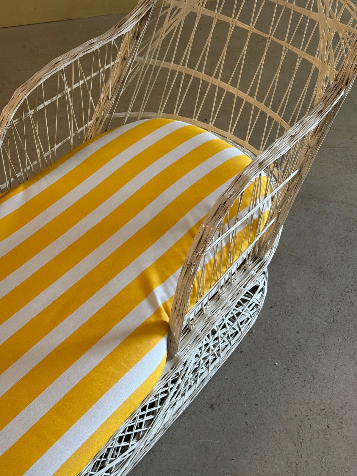photo for sale Mid Century Spun Fiberglass Lounge Armchair By Russell Woodard, 1960s