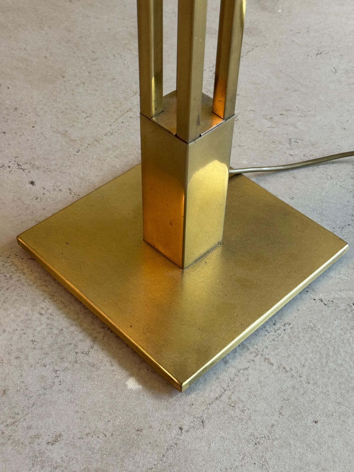 Mid Century Messing Vloerlamp Van Deknudt, Jaren 1970 photo 600.0