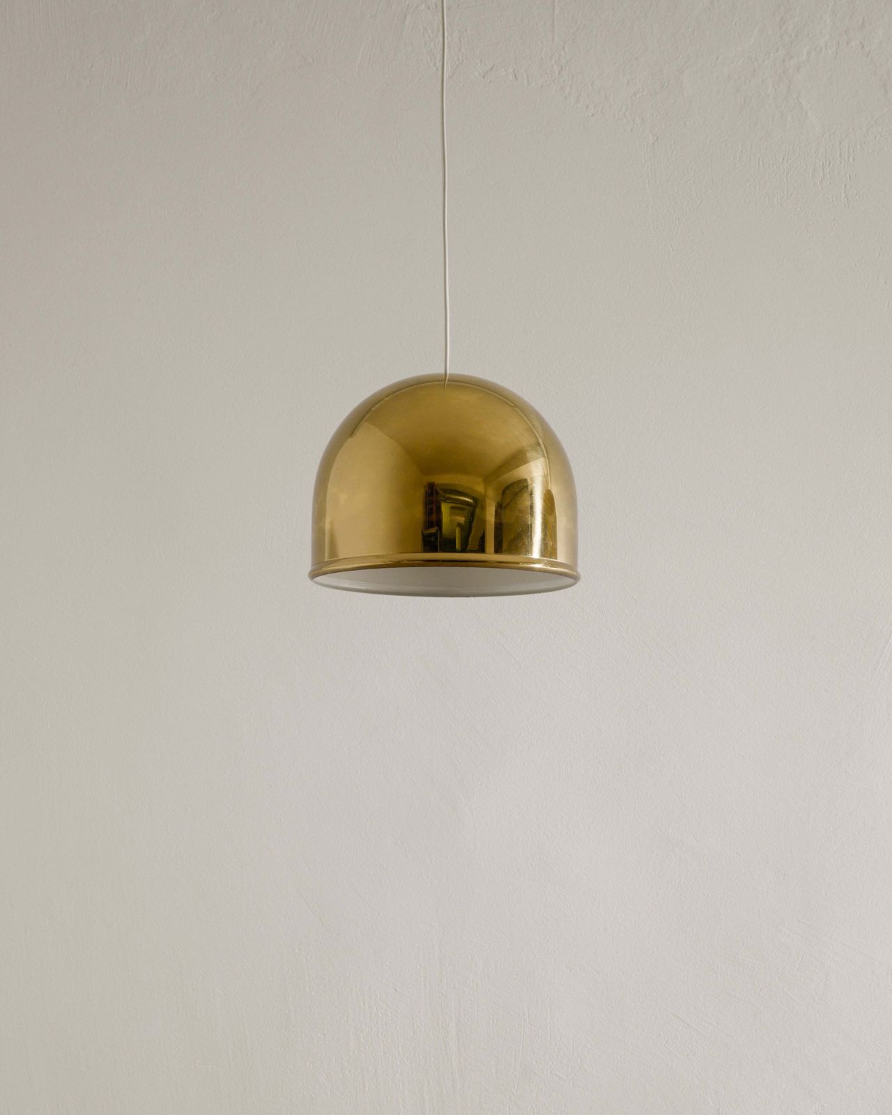 Pair Of Swedish Mid Century Brass Ceiling Lamp Pendants By Eje Ahlgren & Bergboms, 1960s photo for sale