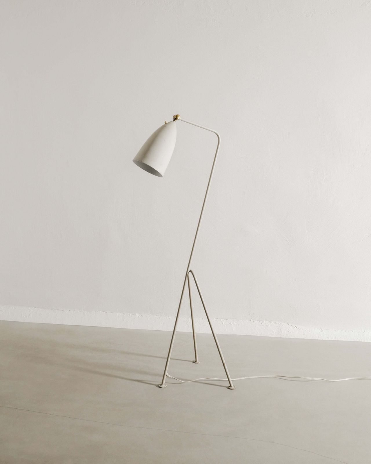 Original Swedish Mid Century "Grasshopper" Floor Lamp In Grey Lacquer By Greta Magnusson Grossman For Bergboms Sweden, 1950s photo 5500.0
