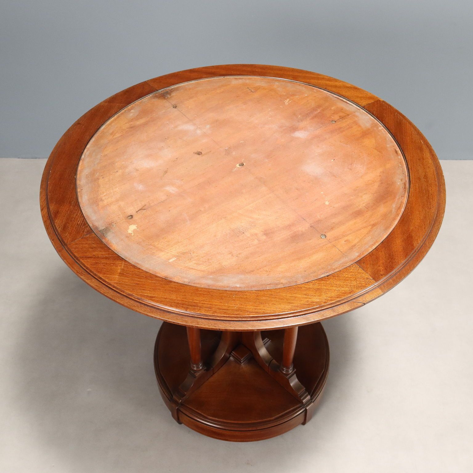 Side Table Art Deco Mahogany Crystal Italy XX Century photo for sale
