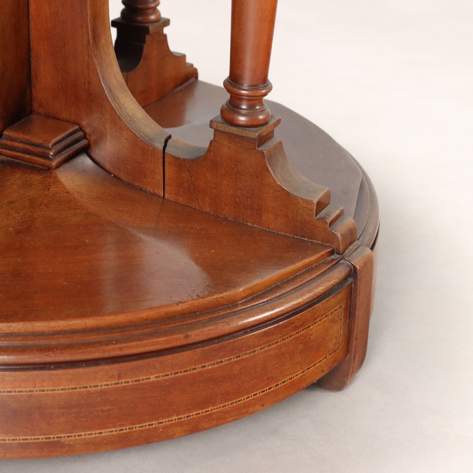 Side Table Art Deco Mahogany Crystal Italy XX Century photo vintage
