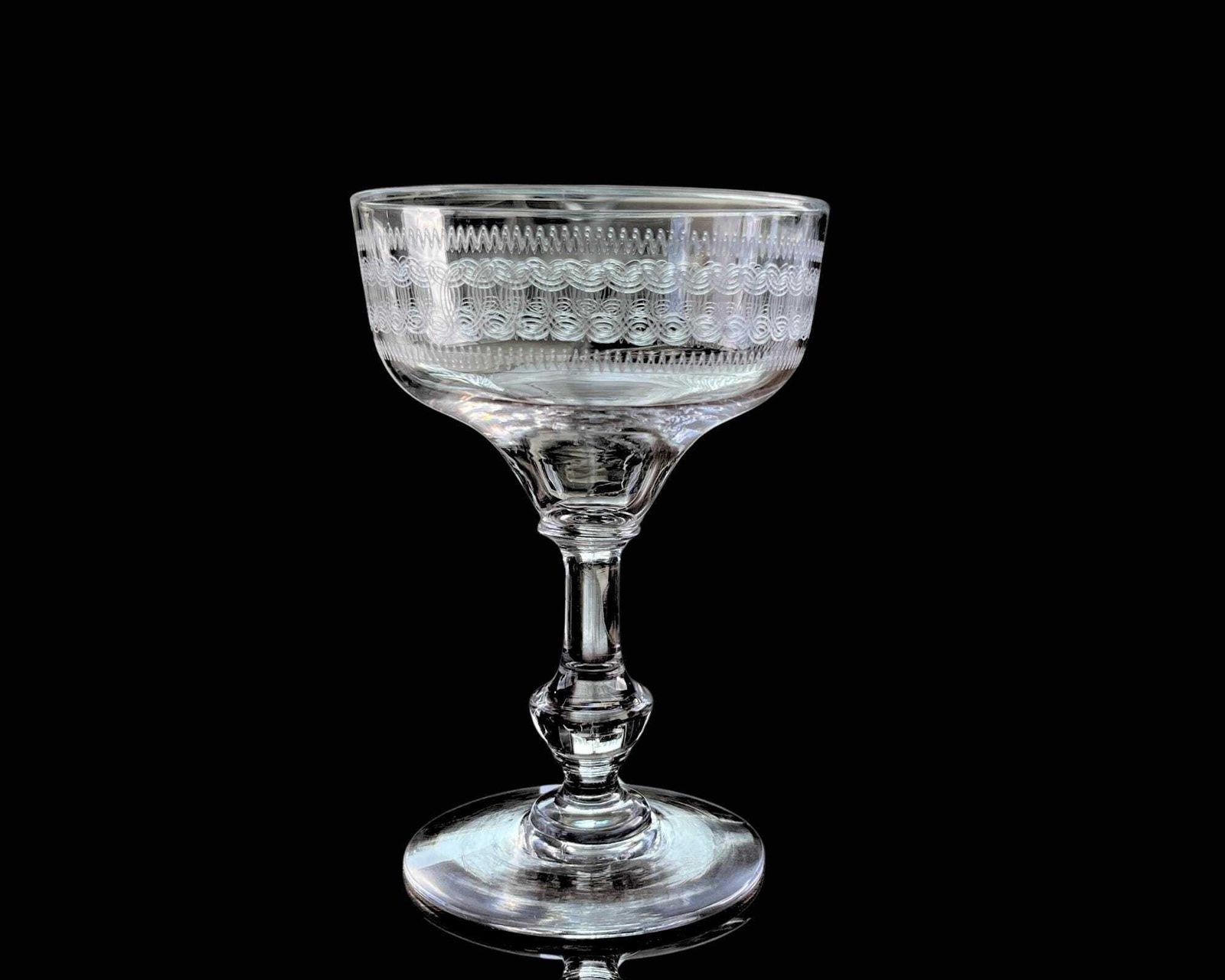 Champagne Glasses Champinoise | 4pcs | Antique French Coupes