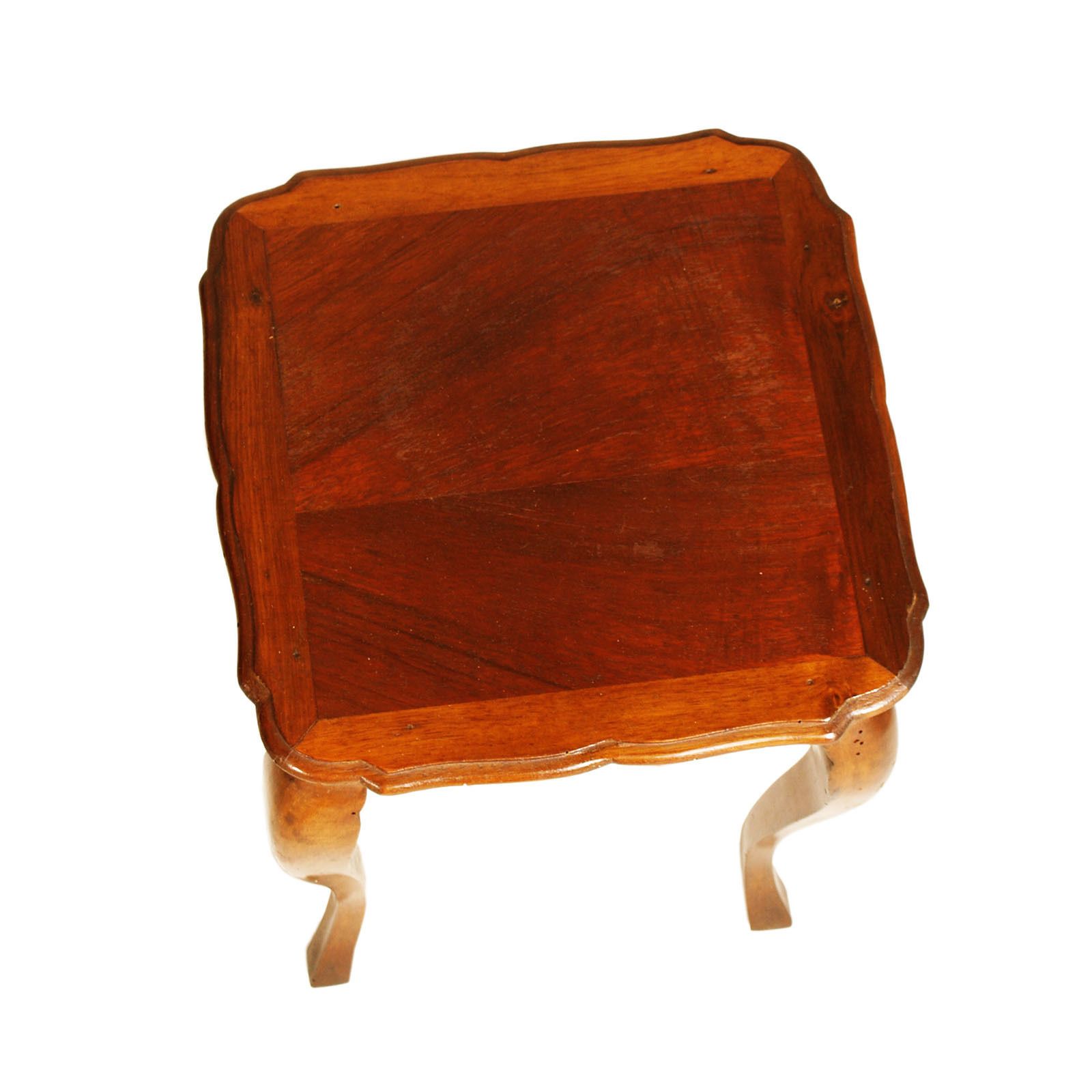 Early 1930 Refined Three Louis XV Nesting Tables, French, Walnut, Wax Polished photo vinterior