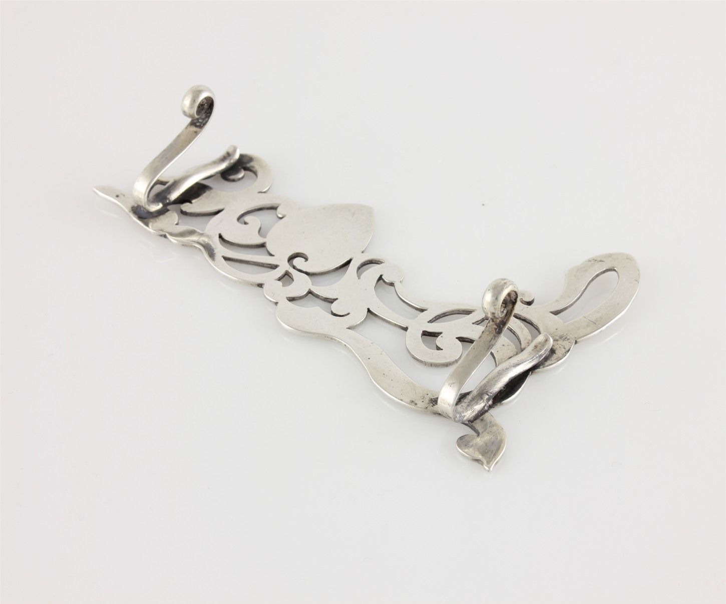 Edwardian Silver Fancy Design Menu Holder. Photograph Clip Frame. 1907. photo vinterior