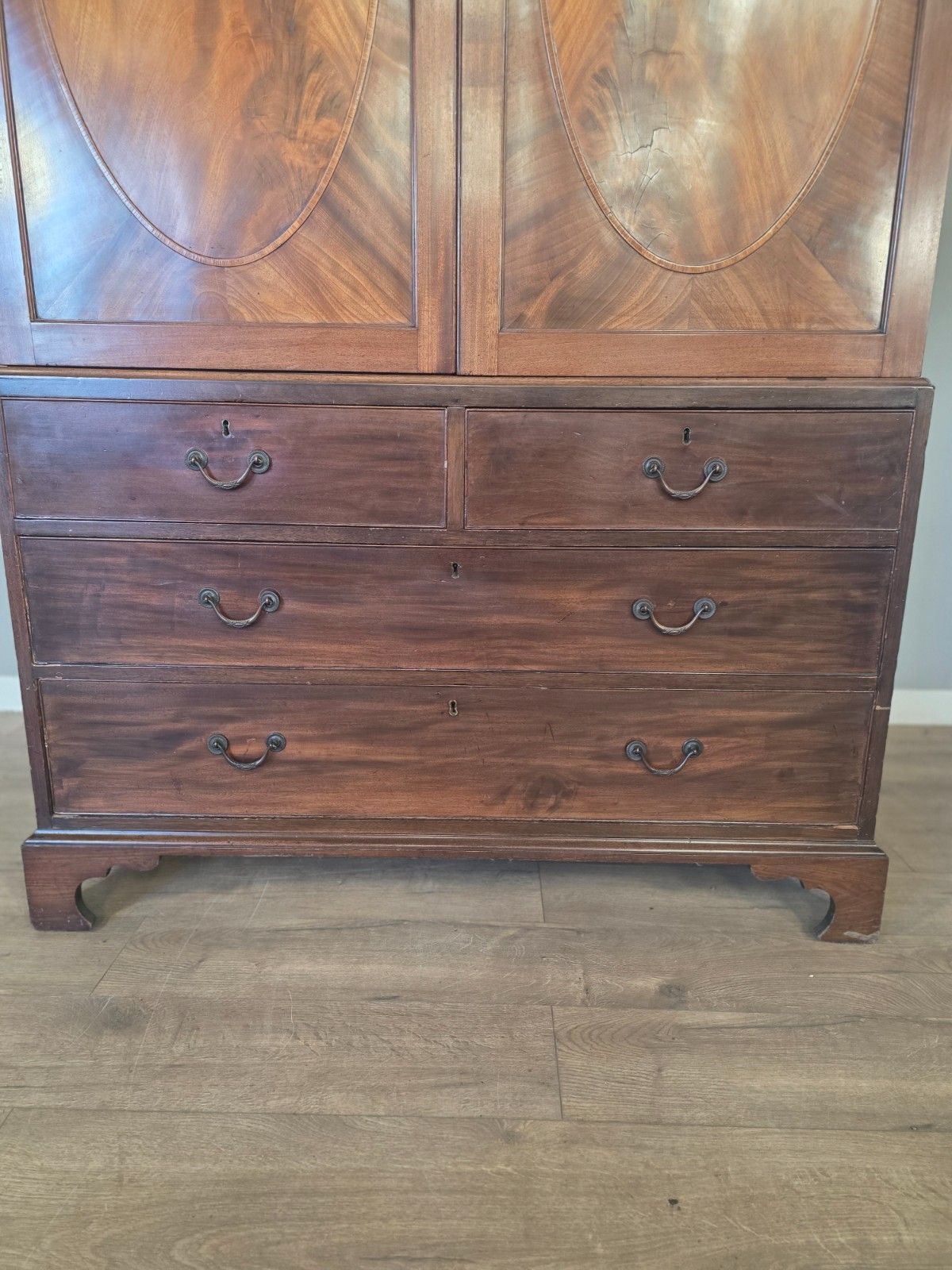 Antique Mahogany Linen Press photo Furniture