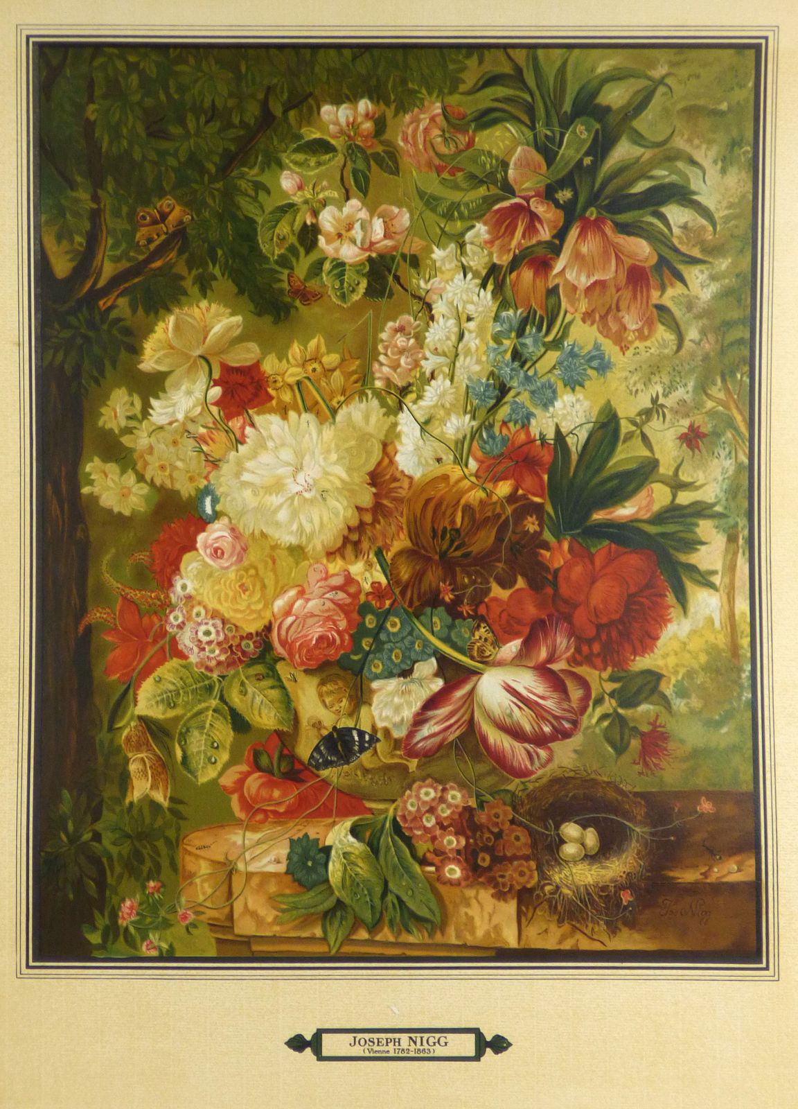 Set Of Six  Botanical Joseph Nigg's Print Of Bouquet Of Flowers Wall Art Collectable