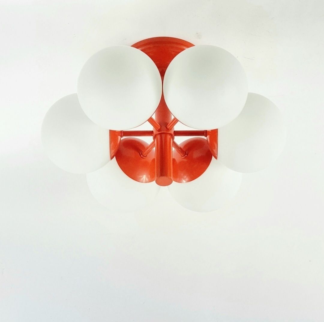Grote Space Age Sputnik Plafondlamp Met Opaalglaswerk Van Kaiser Leuchten, Duitsland, Jaren 1960 photo furniture