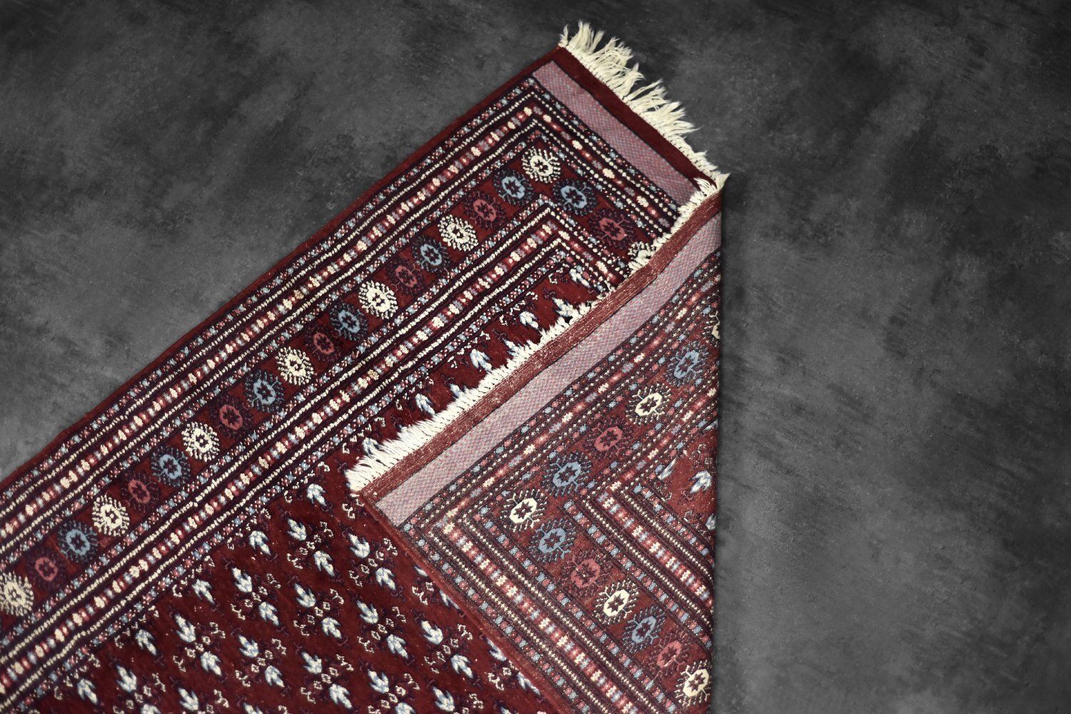 Vintage Red Hand Woven Oriental Bokhara Rug, 1960s photo vinterior