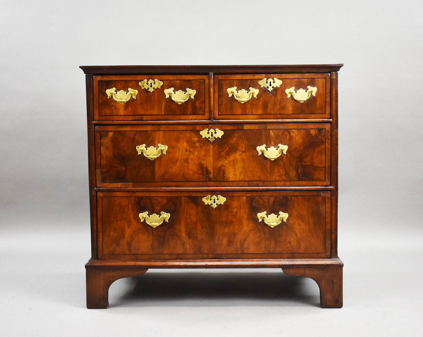 Georgian Burr Walnut Chest Of Drawers photo for sale