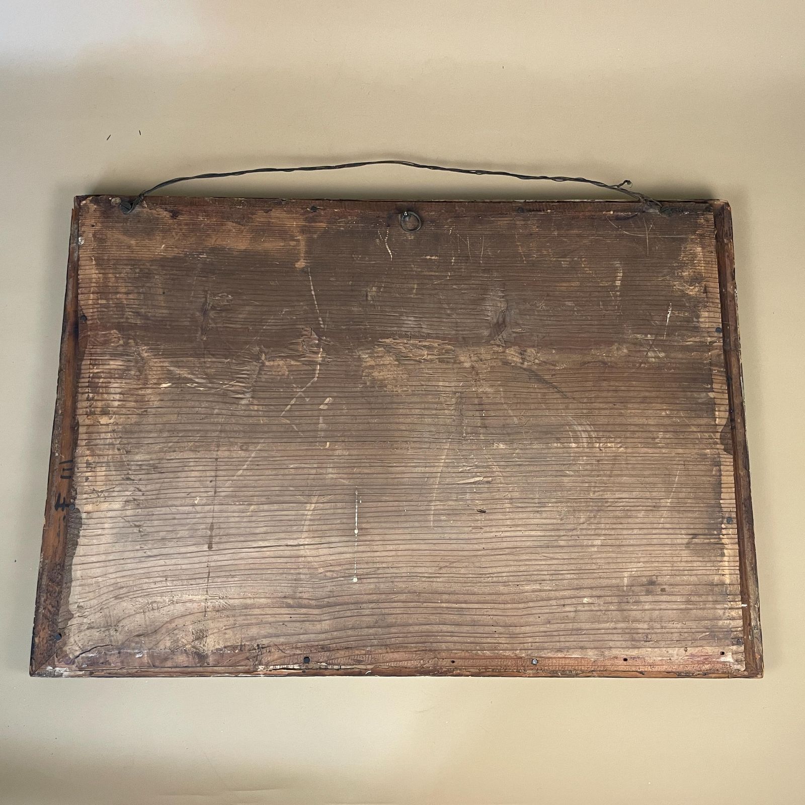 photo for sale Antique Japanese Reverse Glass Painting Oriental Asian Wall Art Hand Painted Artwork Vintage Wooden Frame Wall Decor Architecture Geisha