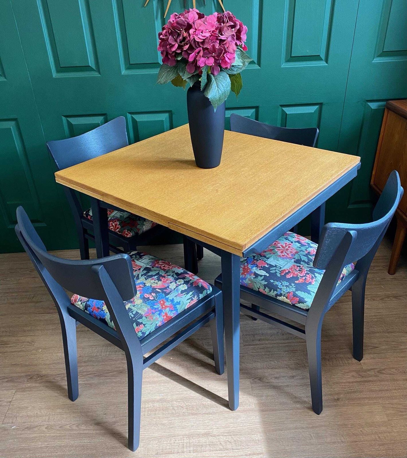 Refurbished Mid Century Modern 1960s Oak G Plan E Gomme Brandon Extending Dining Table And Four Chairs