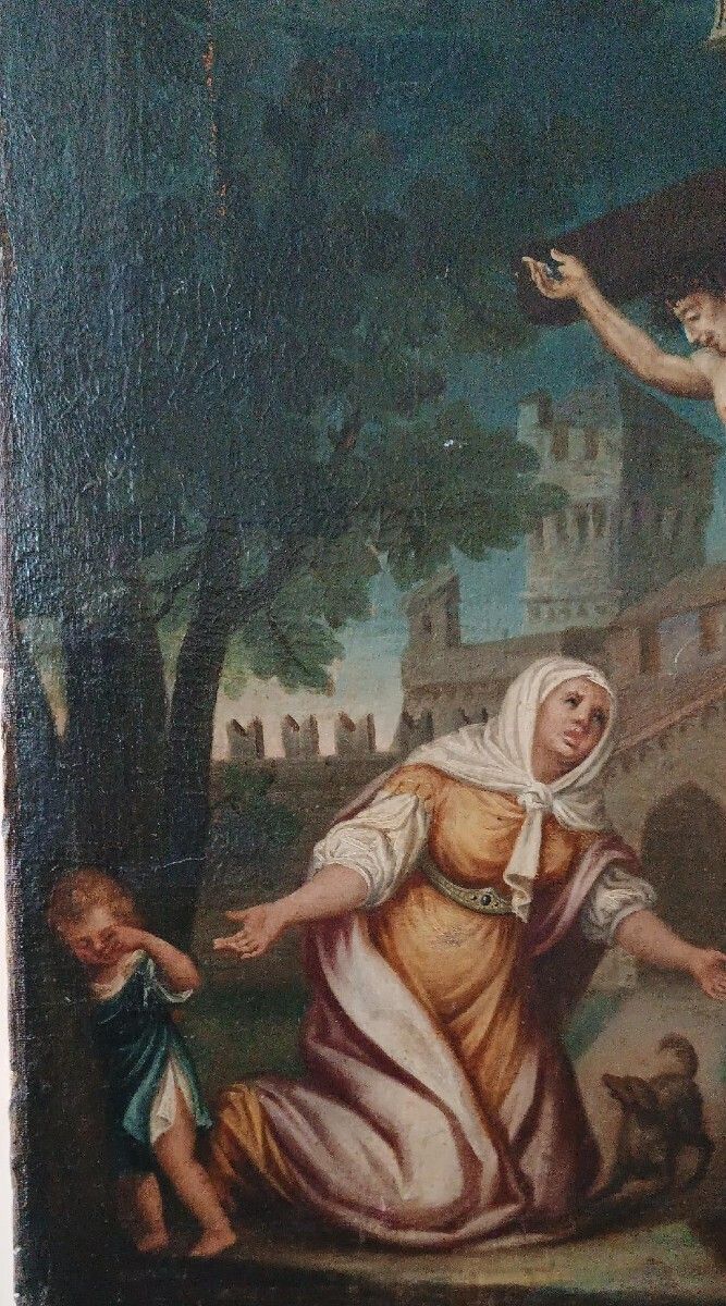Old Painting   Oil On Canvas   Crucifixion   Italian School, 18th Century photo 991.0