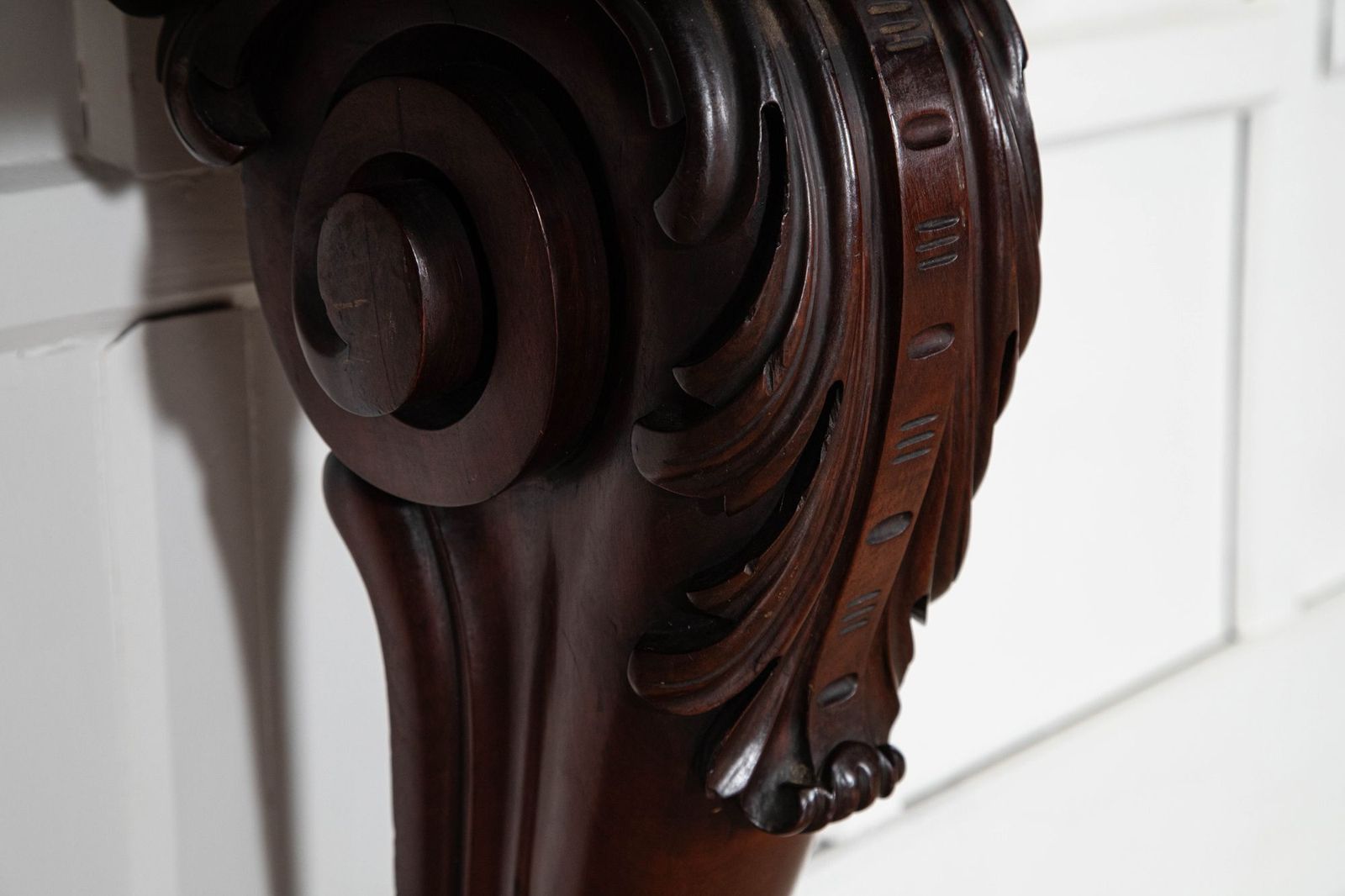 Pair English 19thc Mahogany Lion Paw Console Tables photo Furniture