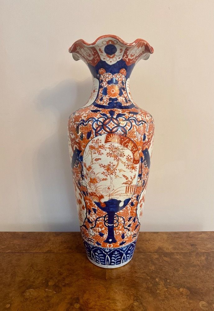 Outstanding Quality Large Antique Japanese Imari Floor Standing Vase photo for sale