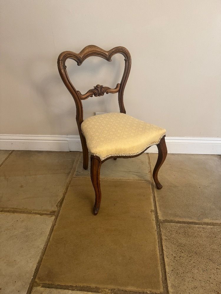 Furniture Fine Quality Set Of Six Victorian Rosewood Dining Chairs photo