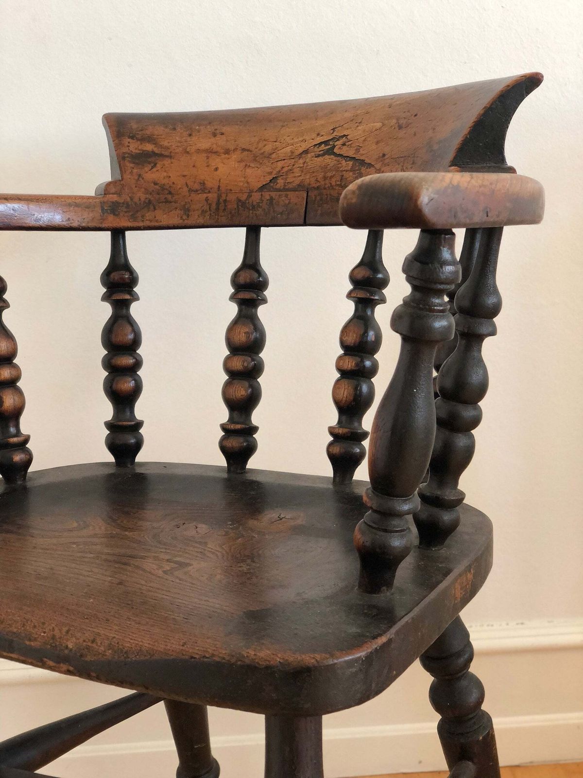 Antique Wooden Captain’s Chair Denmark photo for sale