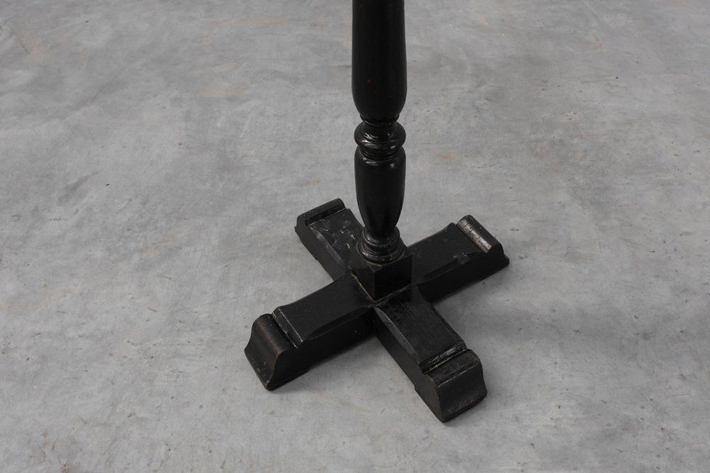 photo vinterior Rustic French Black Bookstand In Wood, 1850