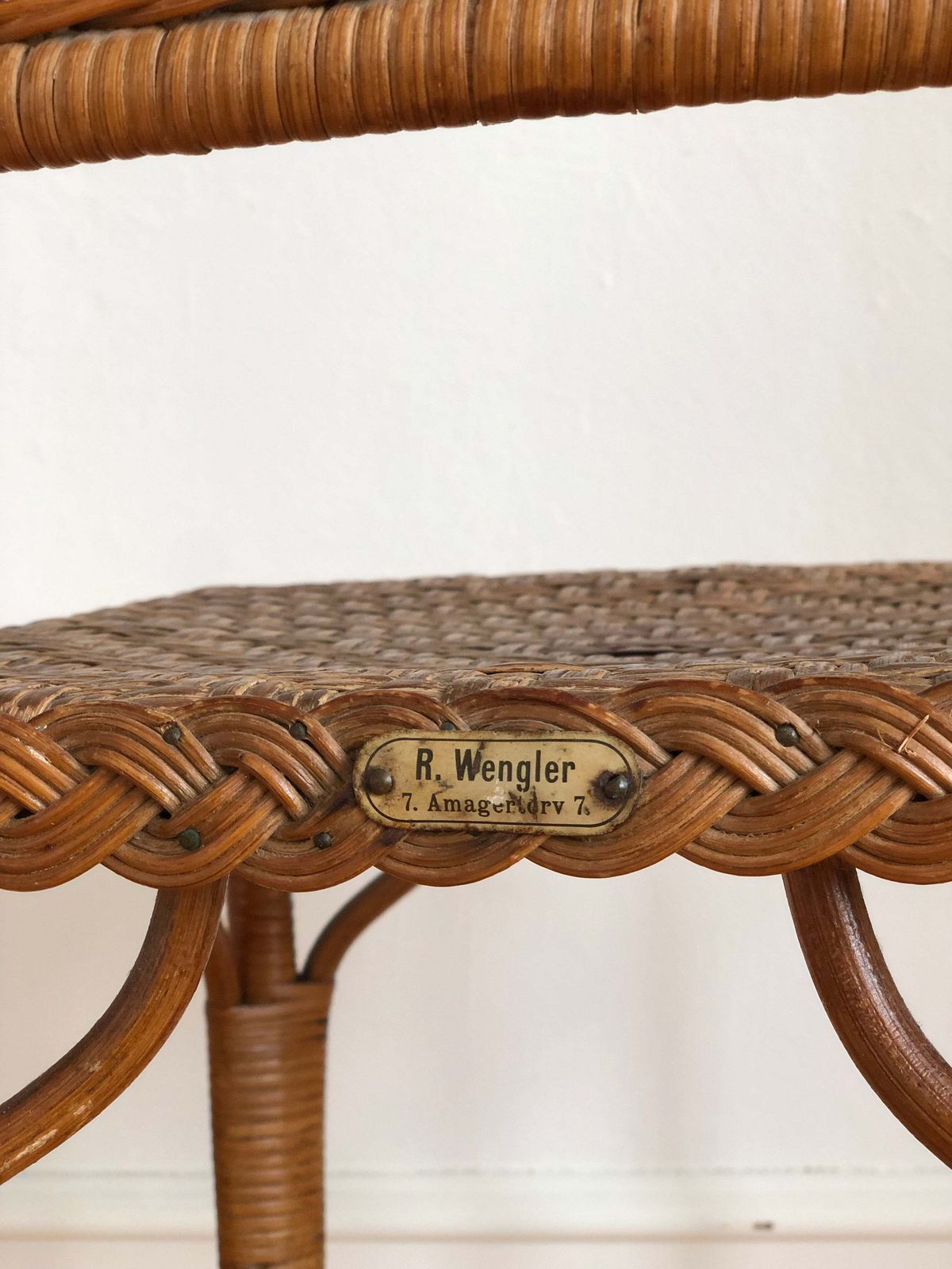 Vintage Rattan Chair By R. Wengler, Copenhagen photo vinterior