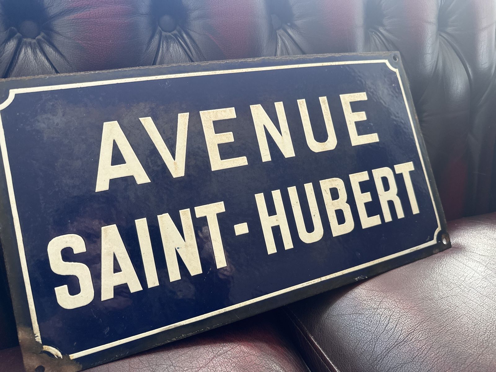 Vintage Enamel French Road Sign