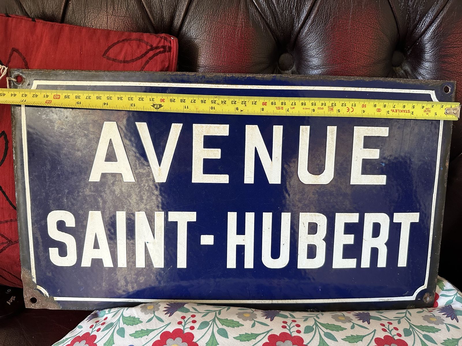 Vintage Enamel French Road Sign photo furniture
