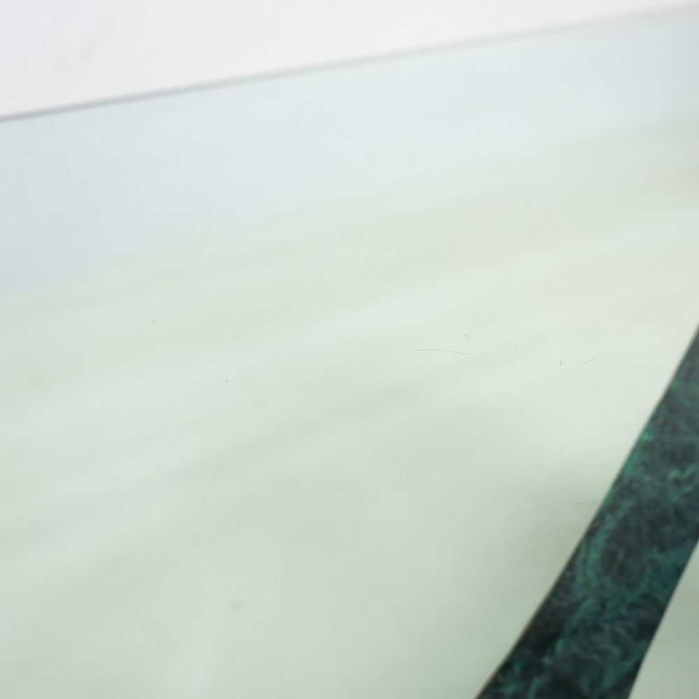 photo for sale Swiss Made Brutalist Glass Top Coffee Table, 1980s