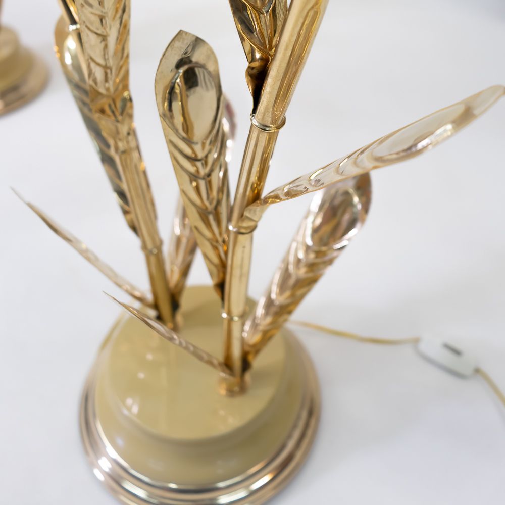 Hollywood Regency Silk And Brass Table Lamp By Antonio Pavia, 1970s photo buy