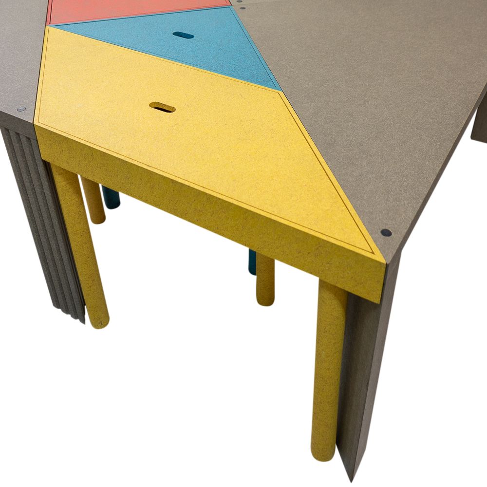 Set Of 7, Tangram Tables By Massimo Morozzi For Cassina, 1980s photo vinterior