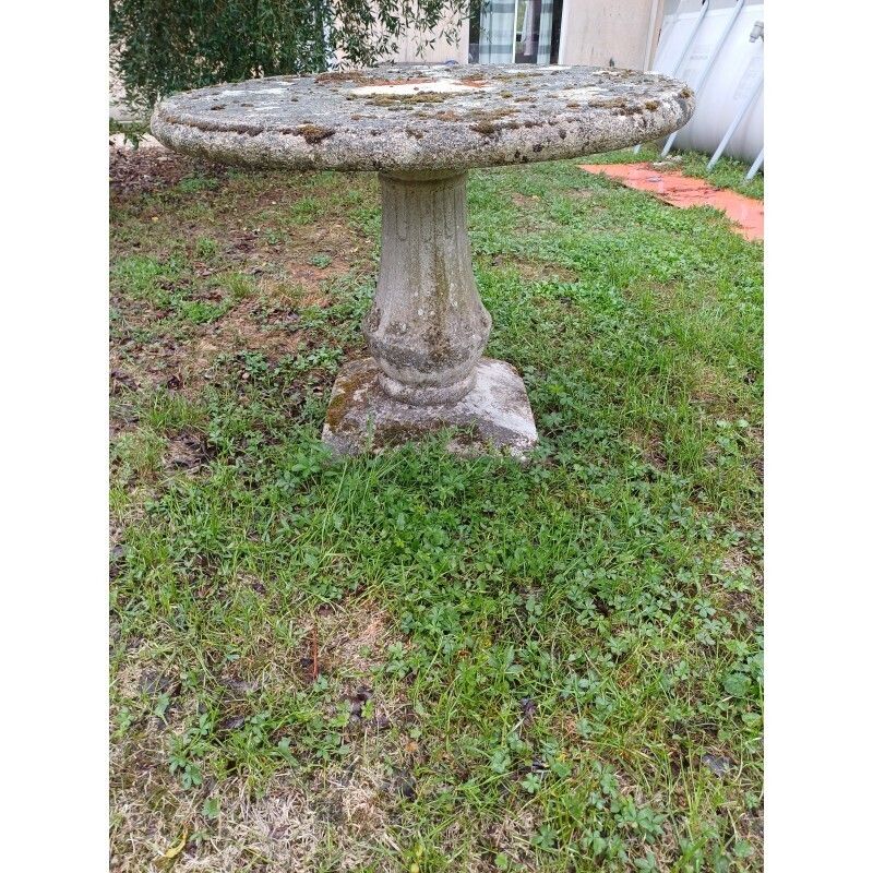 1960s Scrap Cement Garden Table photo Garden Furniture