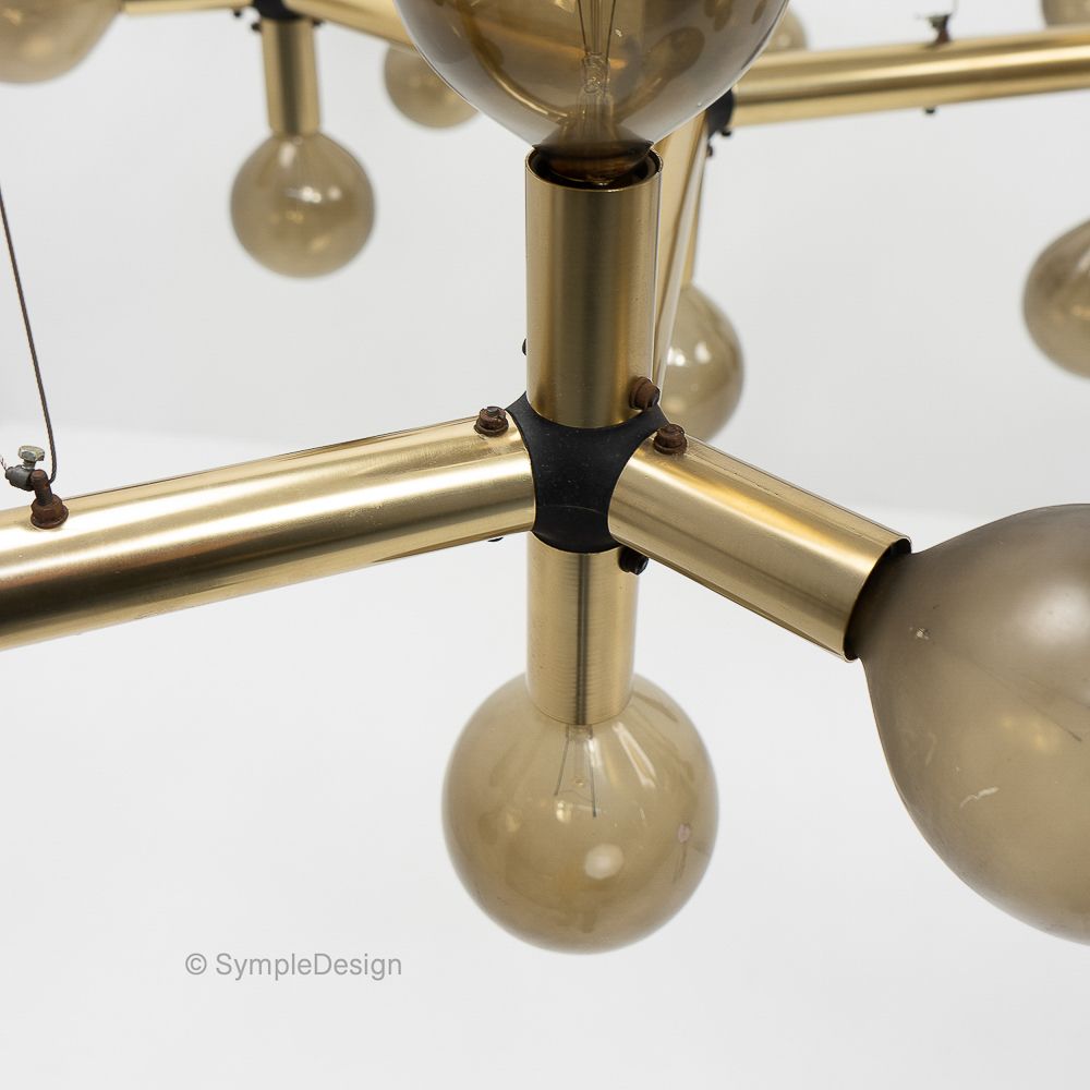 Atomic Ceiling Lamp By Haussmann For Swisslamps International, 1960s photo for sale