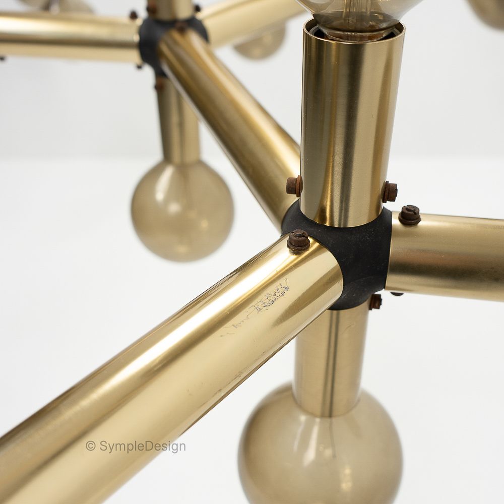 Atomic Ceiling Lamp By Haussmann For Swisslamps International, 1960s photo Lighting