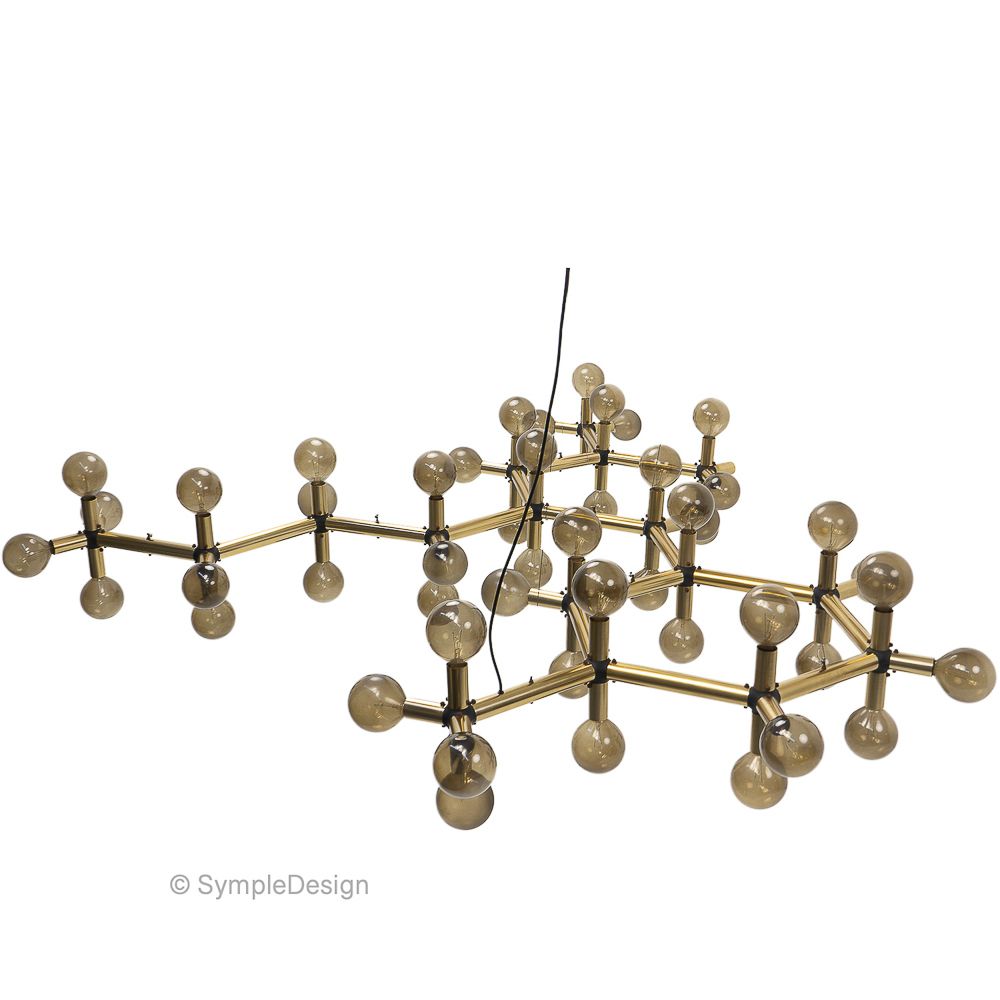 Atomic Ceiling Lamp By Haussmann For Swisslamps International, 1960s photo vintage